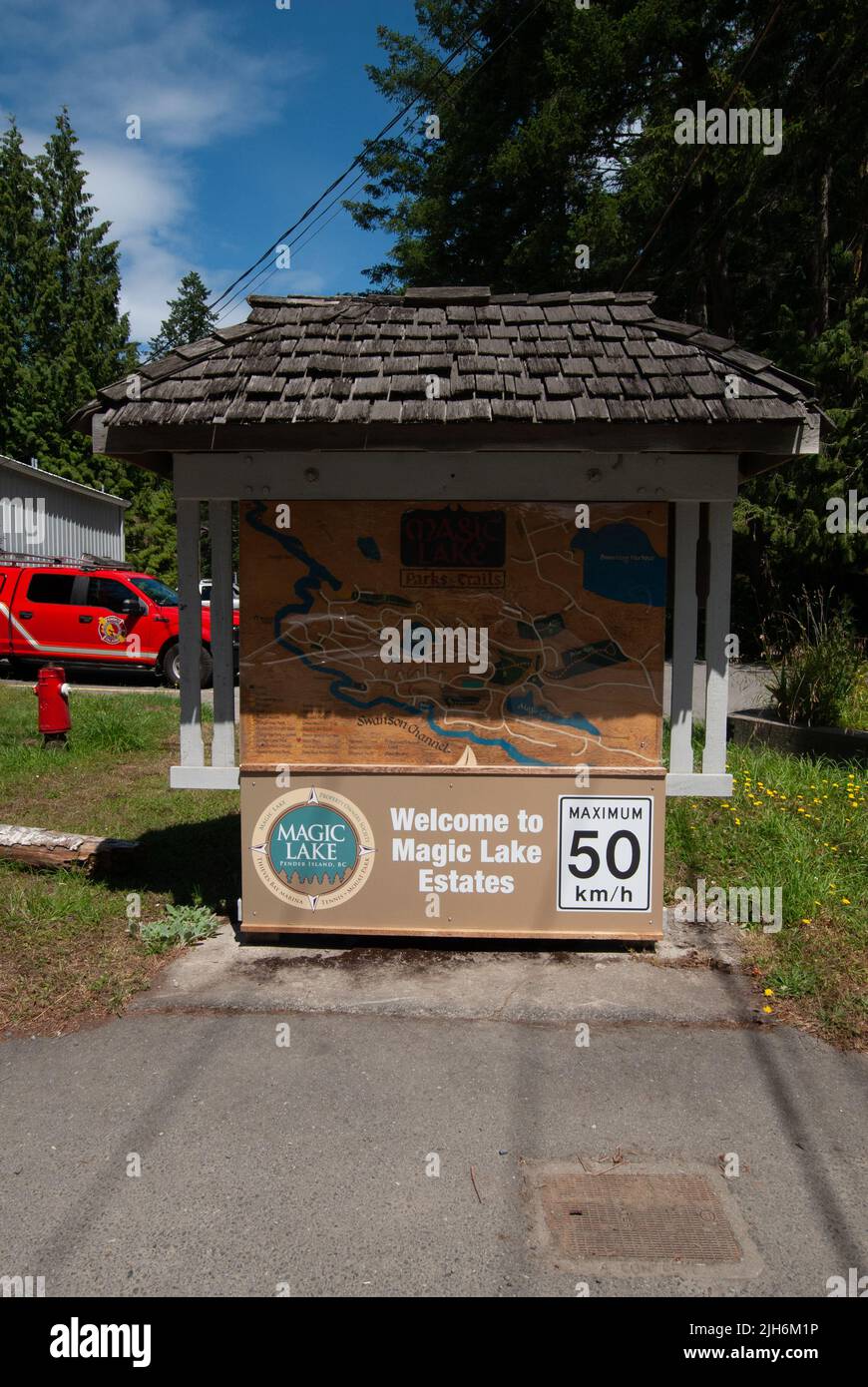 to Magic Lake Estates, North Pender Island, British Columbia