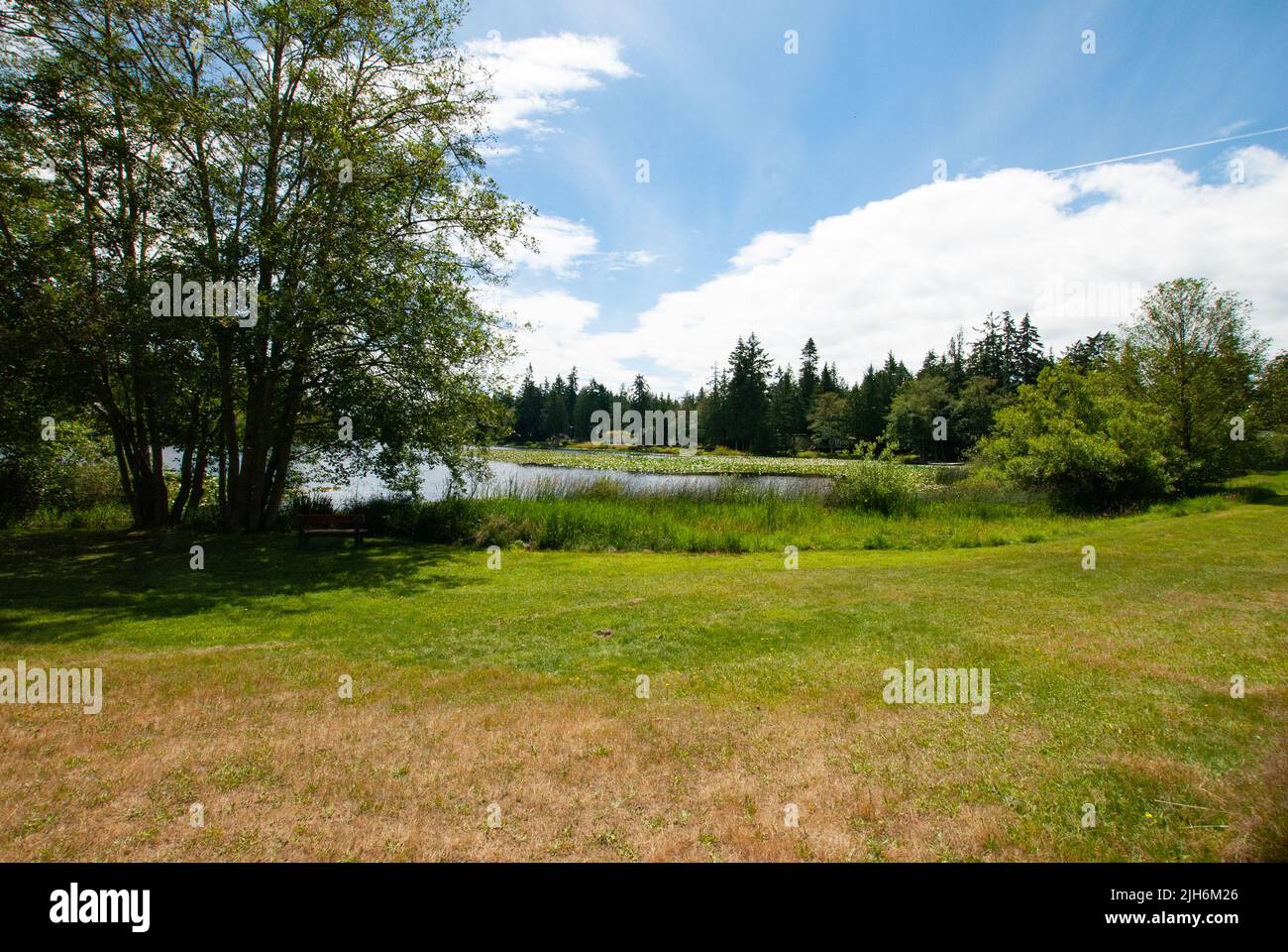 Magic Lake, North Pender Island, British Columbia, Canada Stock Photo