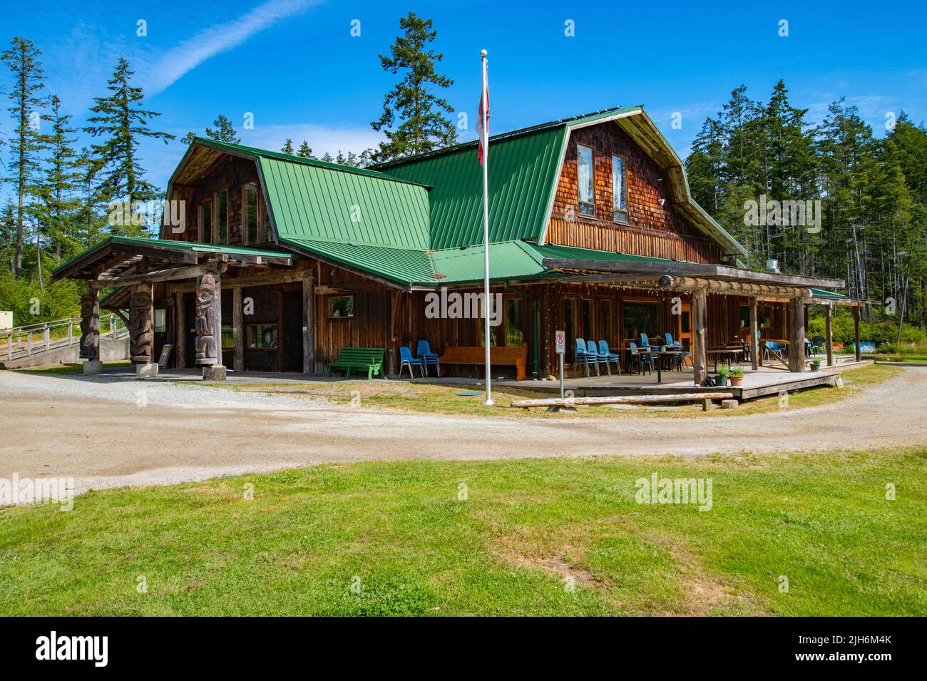 Pender Island Community Hall on North Pender Island, British Columbia, Canada Stock Photo