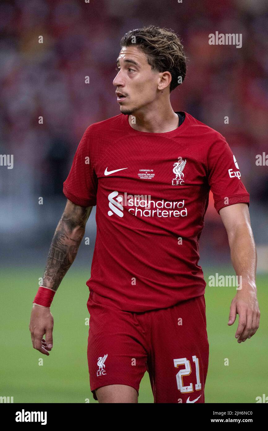 Singapore. 15th July, 2022. SINGAPORE, SINGAPORE - JULY 15: KostasTsimikas  of Liverpool during the preseason friendly between Liverpool and Crystal  Palace at National Stadium on July 15, 2022 in Singapore. (Photo by