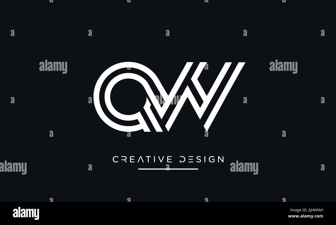 QW or WQ Abstract Icon Logo Design Vector Stock Vector Image & Art Alamy