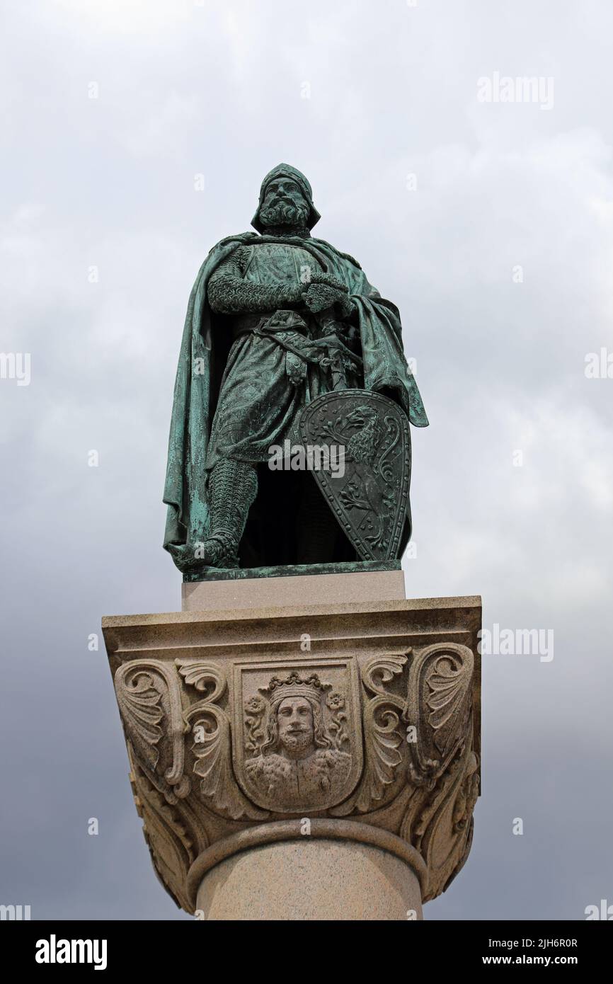 Statue of Birger Jarl by Bengt Erland Fogelberg which was erected in