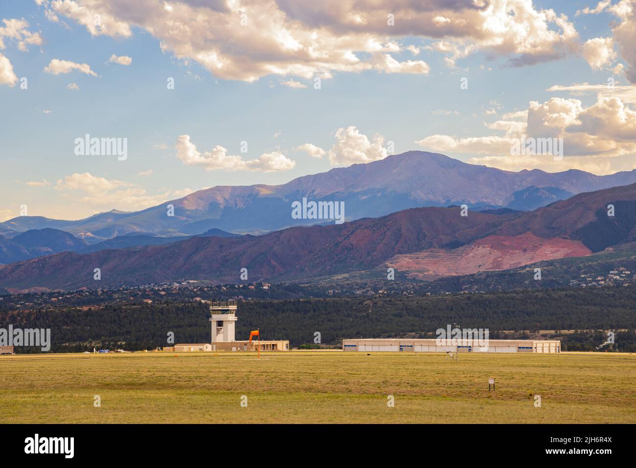 Afternoon view of the United States Air Force Academy Airfield at