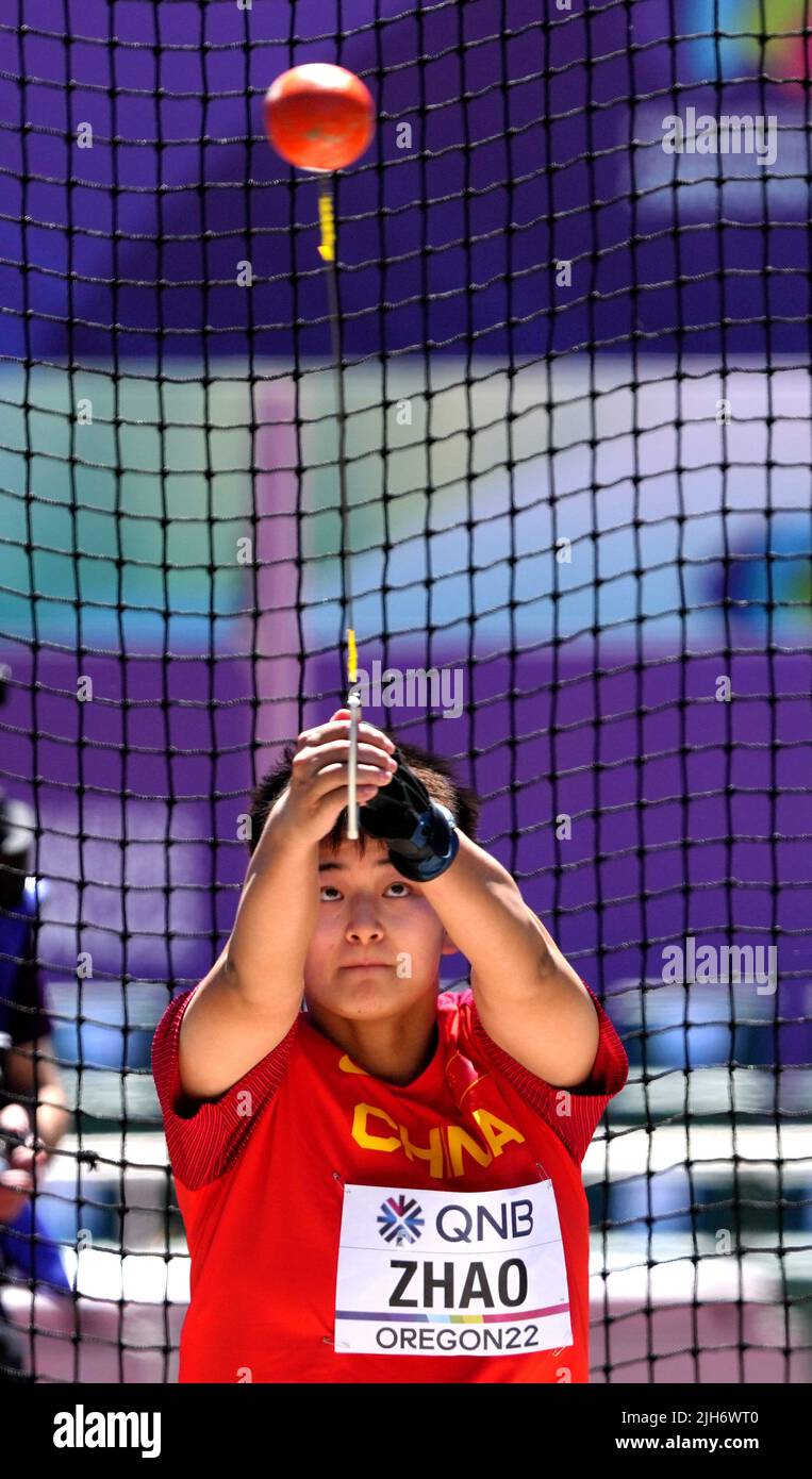 Eugene, USA. 15th July, 2022. Zhao Jie of China competes during the