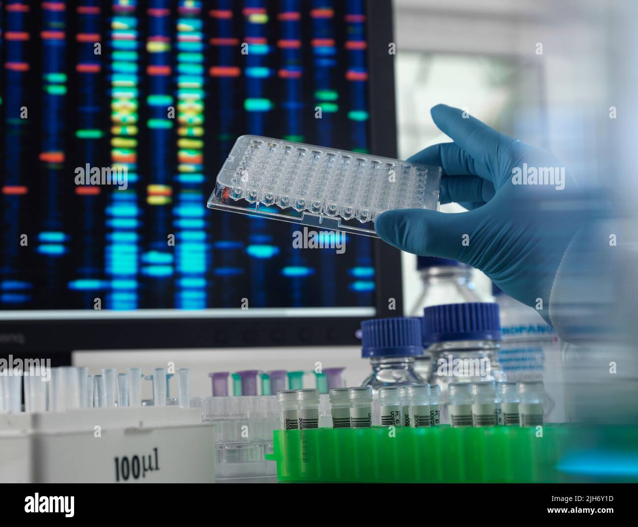 DNA analysis Stock Photo