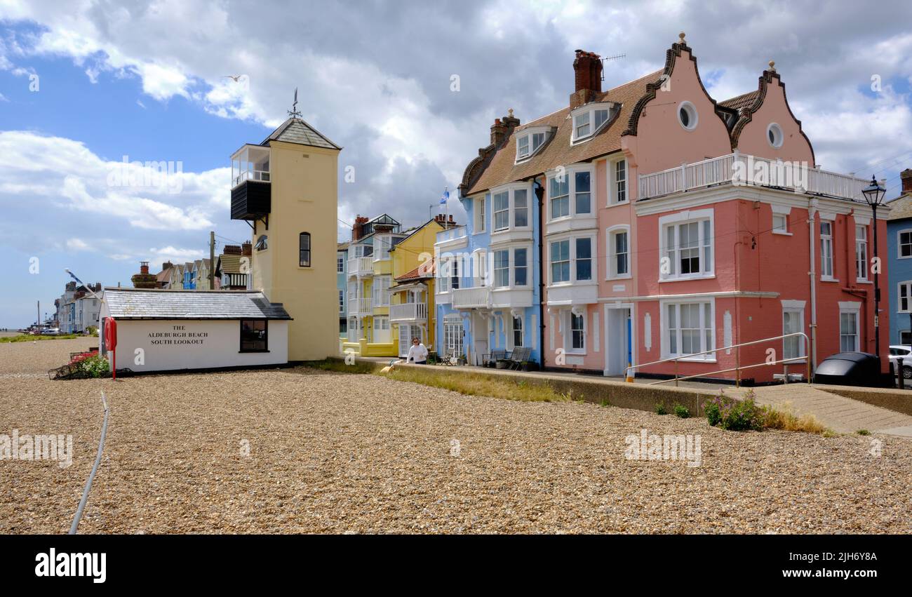 Aldeburgh south lookout and Crag Path Stock Photo Alamy