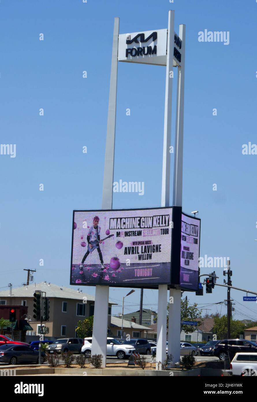 Inglewood, California, USA 13th July 2022 Machine Gun Kelly and Avril