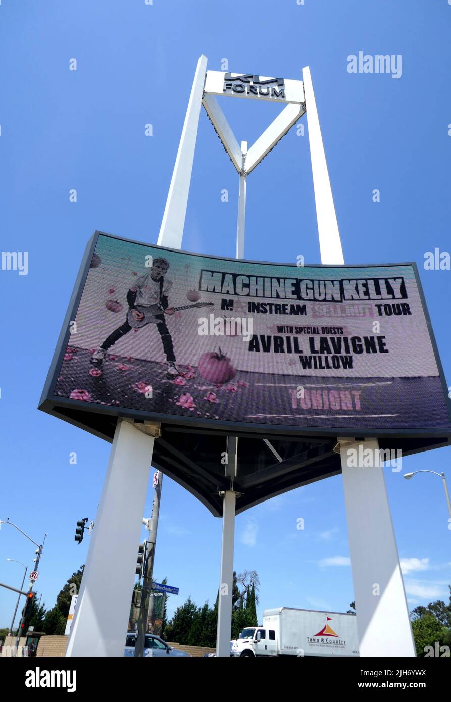 Inglewood, California, USA 13th July 2022 Machine Gun Kelly and Avril
