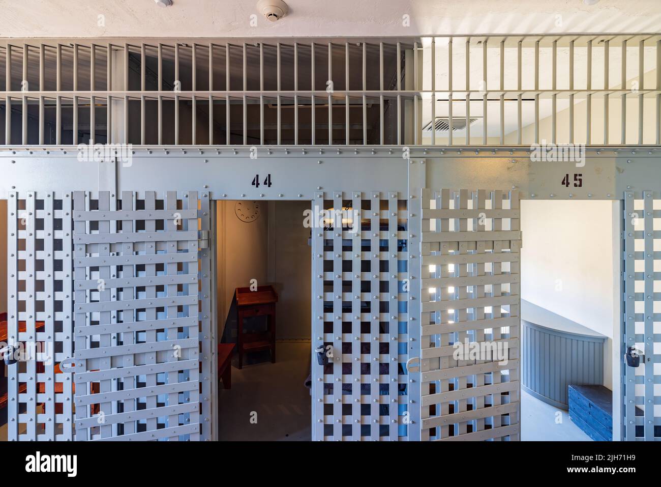 Interior view of the cell of Wyoming Territorial Prison at Wyoming