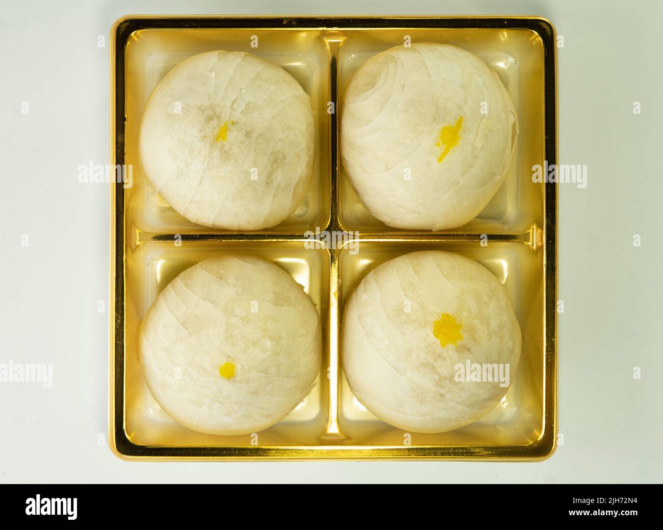 Traditional Chinese pastry, mooncake with salted egg yolk Stock Photo ...