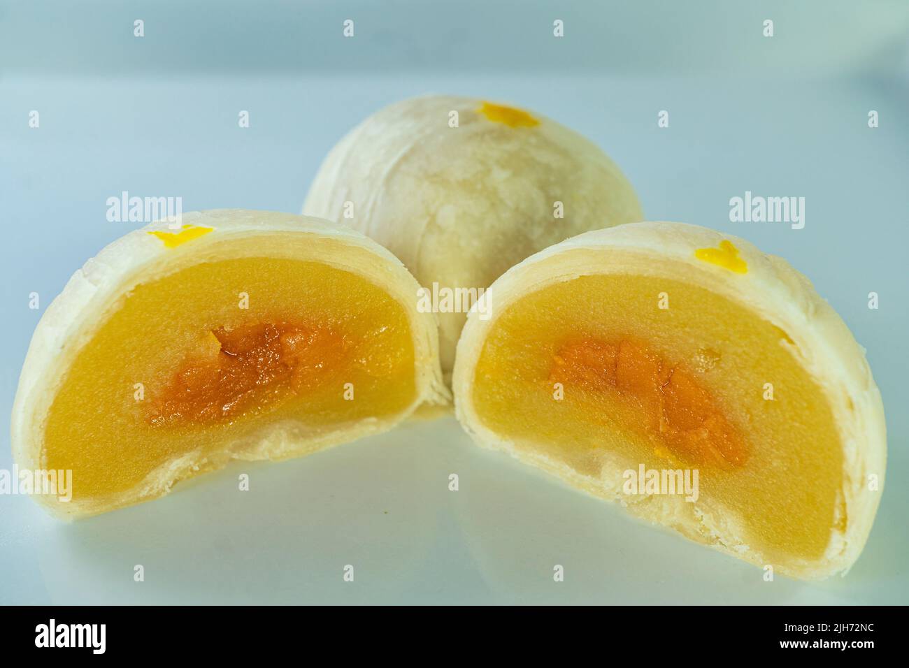Traditional Chinese pastry, mooncake with salted egg yolk Stock Photo ...