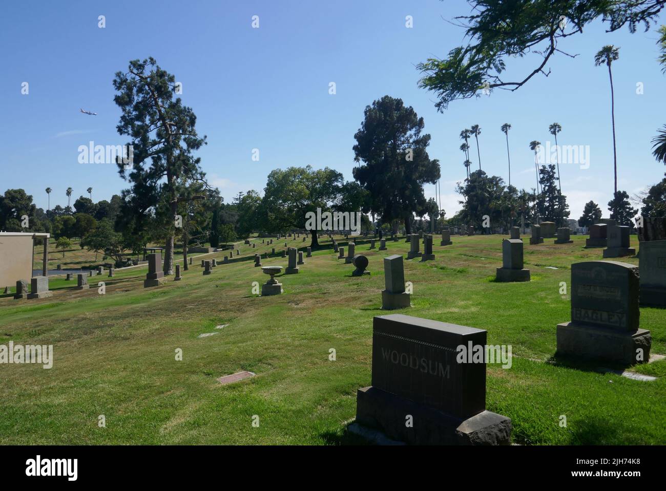 Inglewood, California, USA 13th July 2022 Inglewood Park Cemetery on