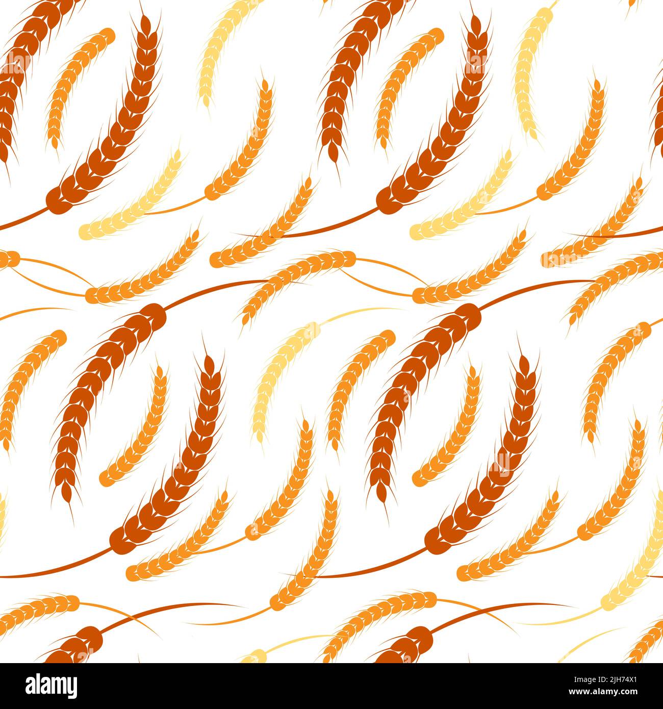 Seamless pattern ears of wheat on a background Stock Vector