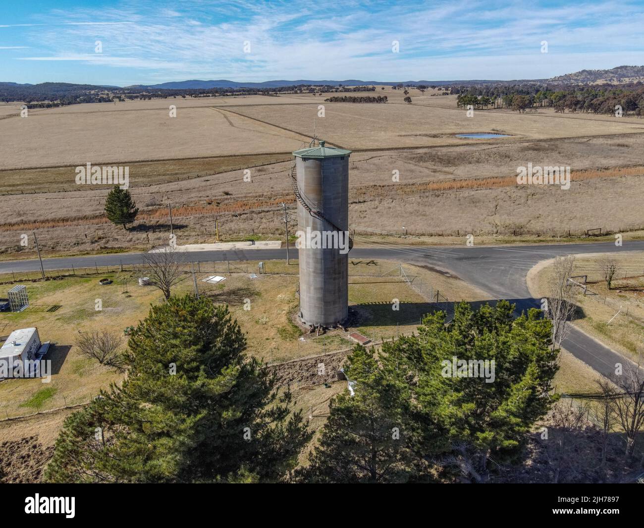 Aerial View at Deepwater, NSW, 2371, Australia, view of the town