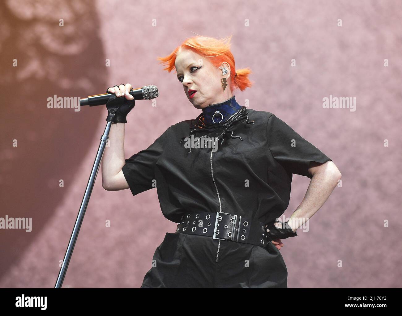 Quebec, Canada. 15th July, 2022. Shirley Manson of Garbage performs during  Day 10 of the Festival D'ete De Quebec 2022 on the Plains of Abraham on  July 15, 2022 in Quebec City,
