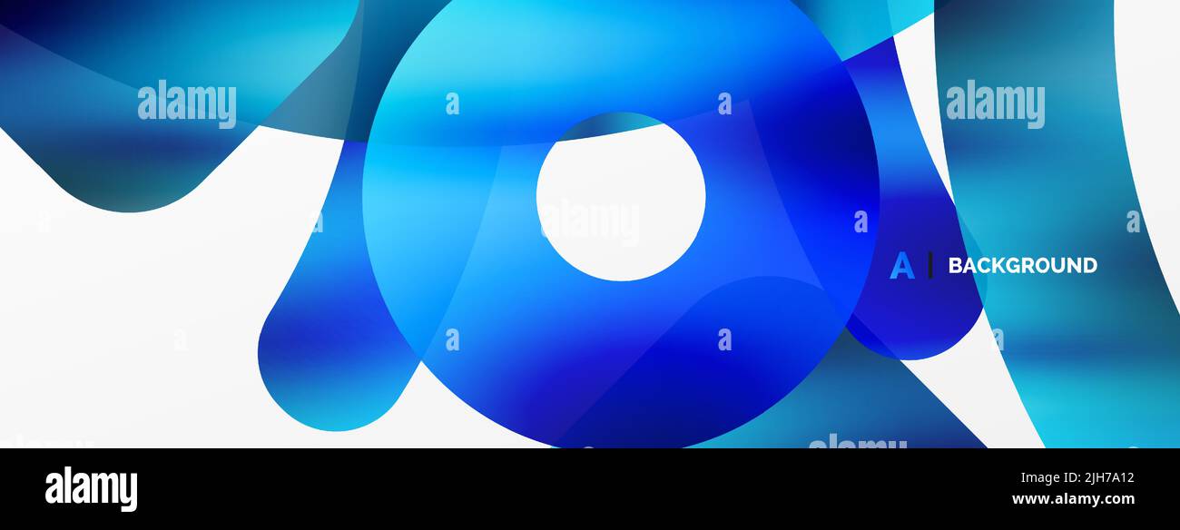Metallic shiny geometric surfaces, round shapes and circles. Digital web futuristic template for wallpaper, banner, background, card, book Illustratio Stock Vector