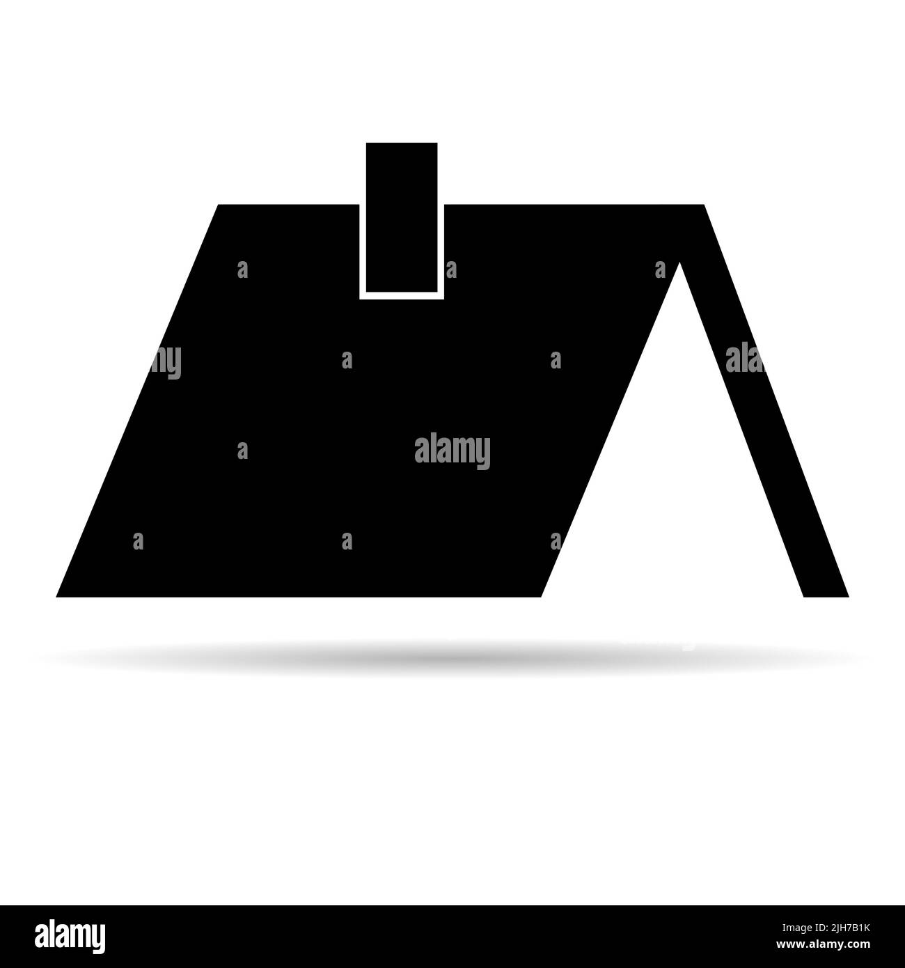 Roofs house silhouette icon, city concept template panorama, landscape ...