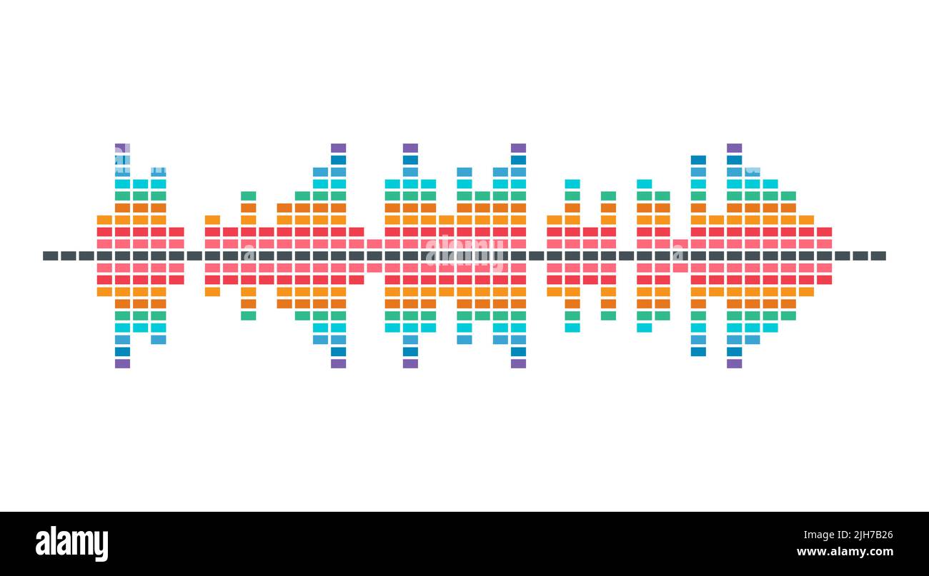 Sound wave music audio tract, frequency web design graphic, vector ...
