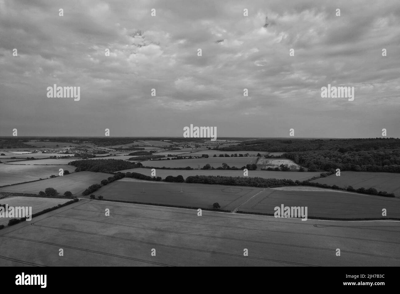Aerial View of Luton City of England UK at Sunset Time