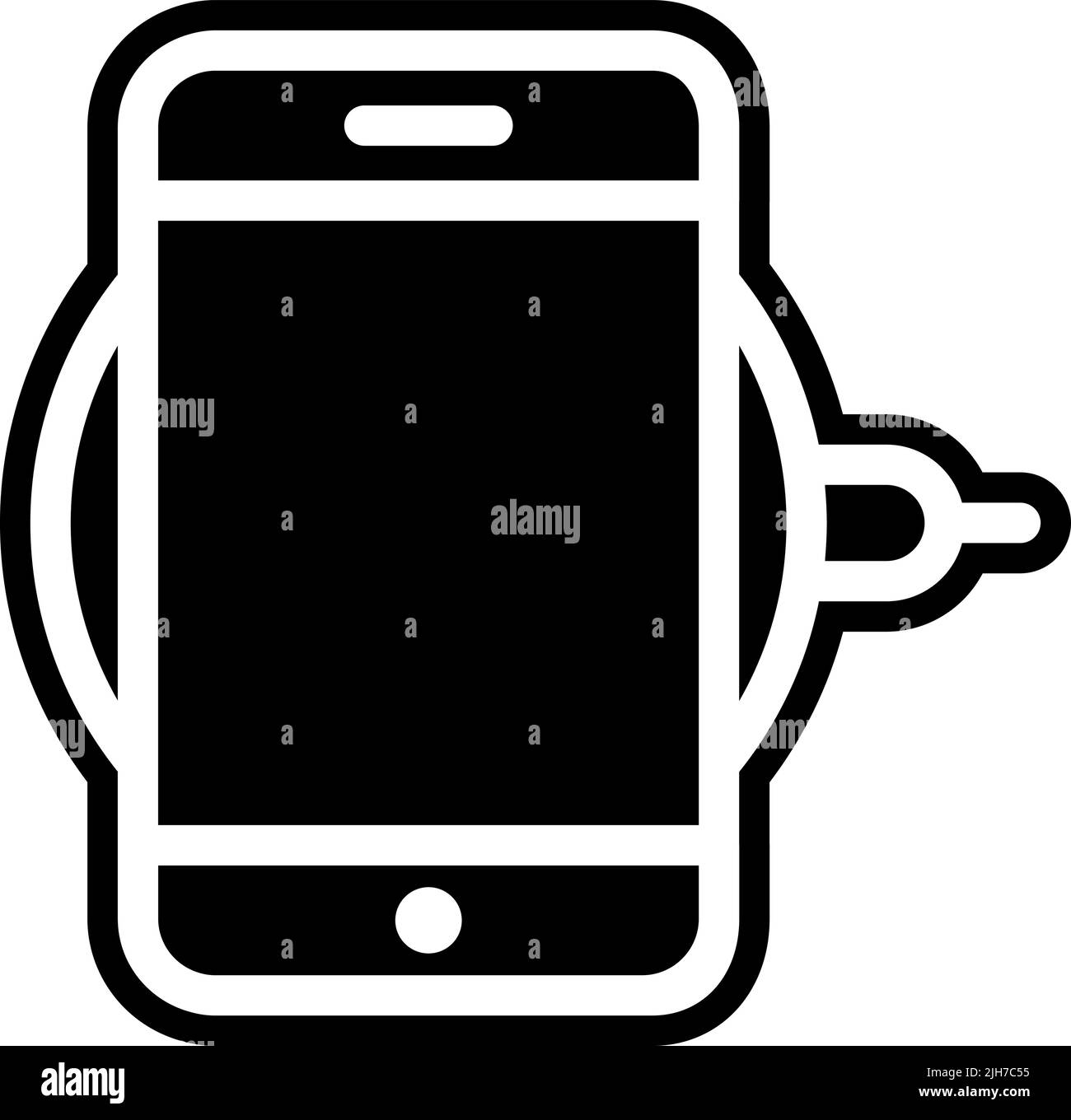 Artificial intelligence mobile phone icon Stock Vector