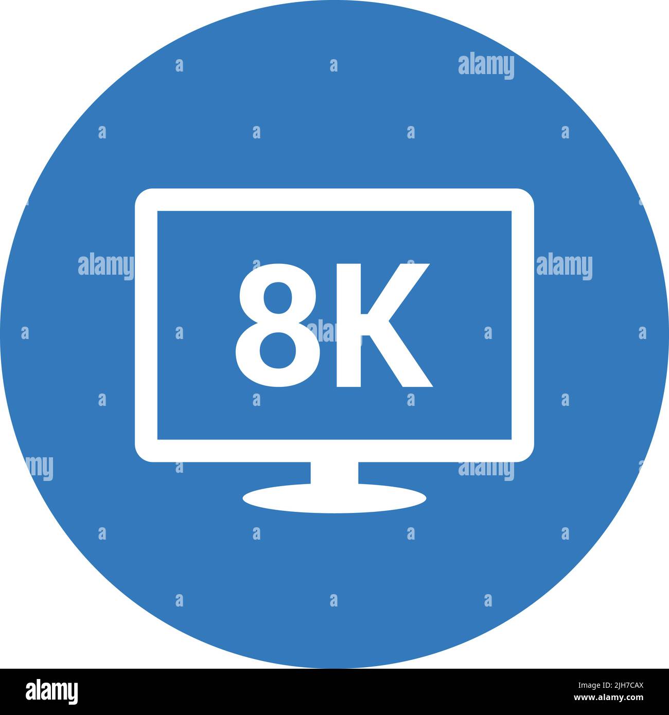 8k, hdtv, monitor, tv, icon - Use for commercial purposes, print media, web or any type of design projects. Vector EPS file. Stock Vector