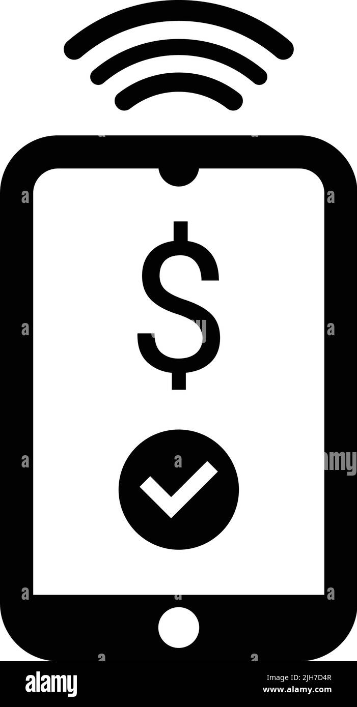 Pay, mobile, online, payment icon - Simple editable vector EPS file. Stock Vector