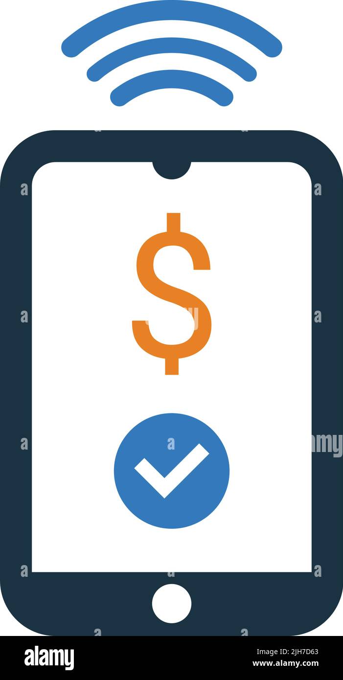 Pay, mobile, online, payment icon - Simple editable vector EPS file. Stock Vector