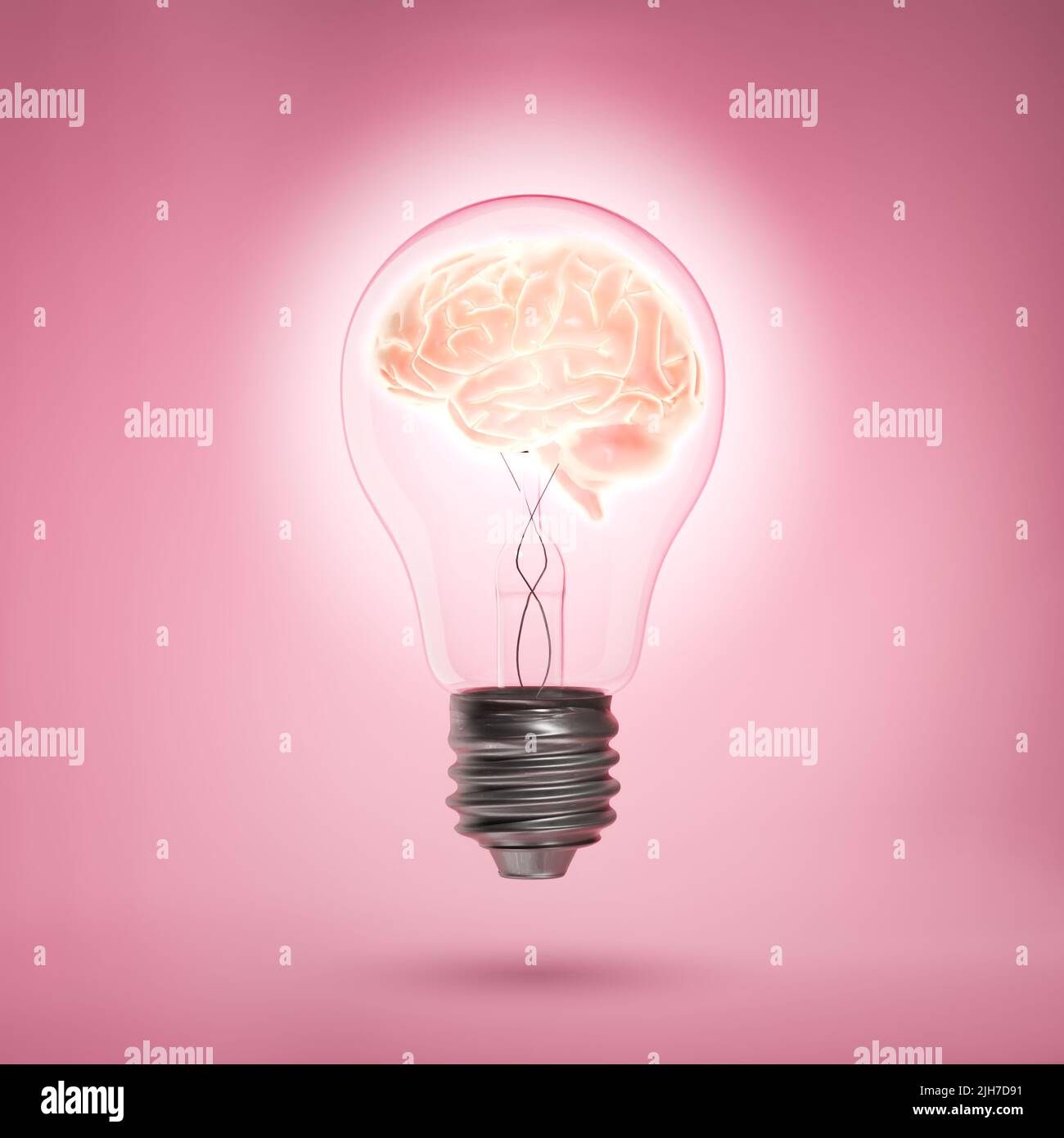 Premium Photo  Yellow light bulb inside white light bulb on pink  background creative thinking ideas and innovation concept 3d rendering  illustration