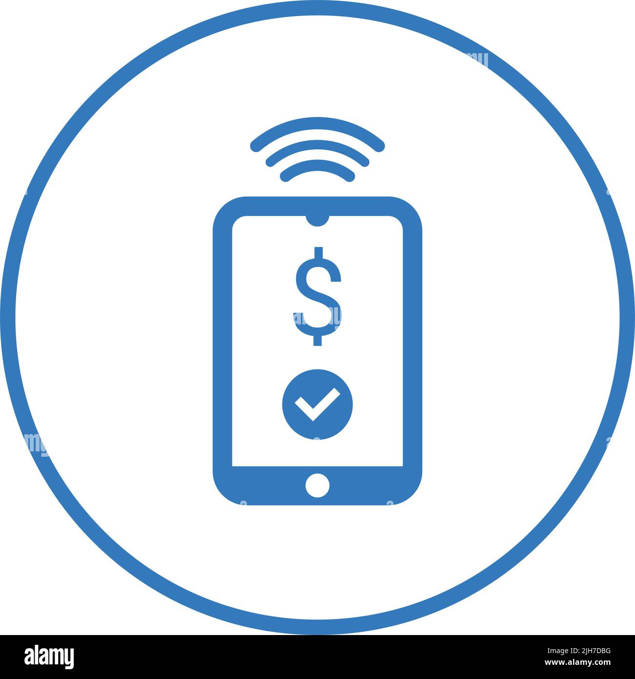 Pay, mobile, online, payment icon - Simple editable vector EPS file. Stock Vector