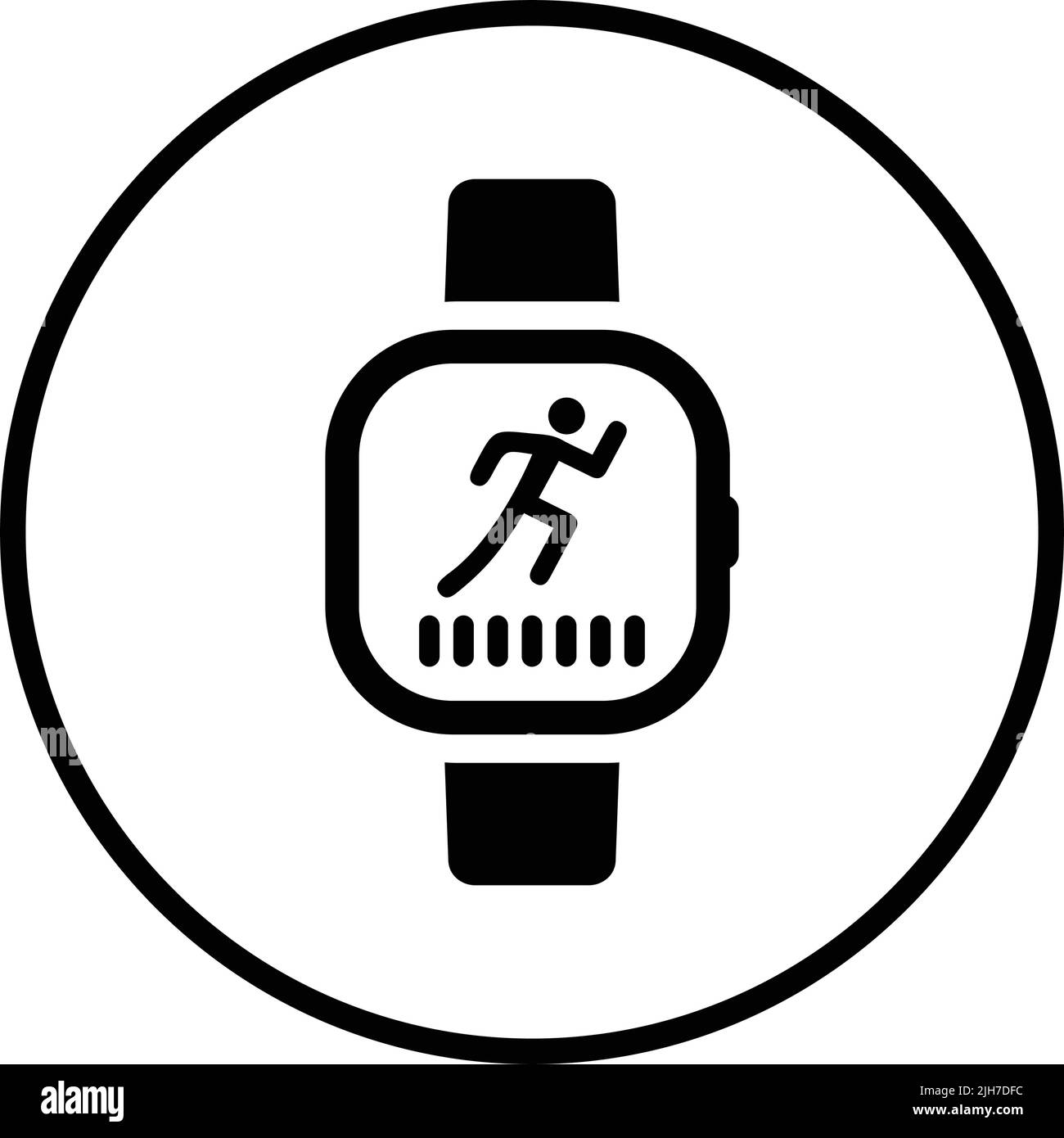 Apple, exercise, fitness, wearable icon - Simple editable vector EPS file. Stock Vector