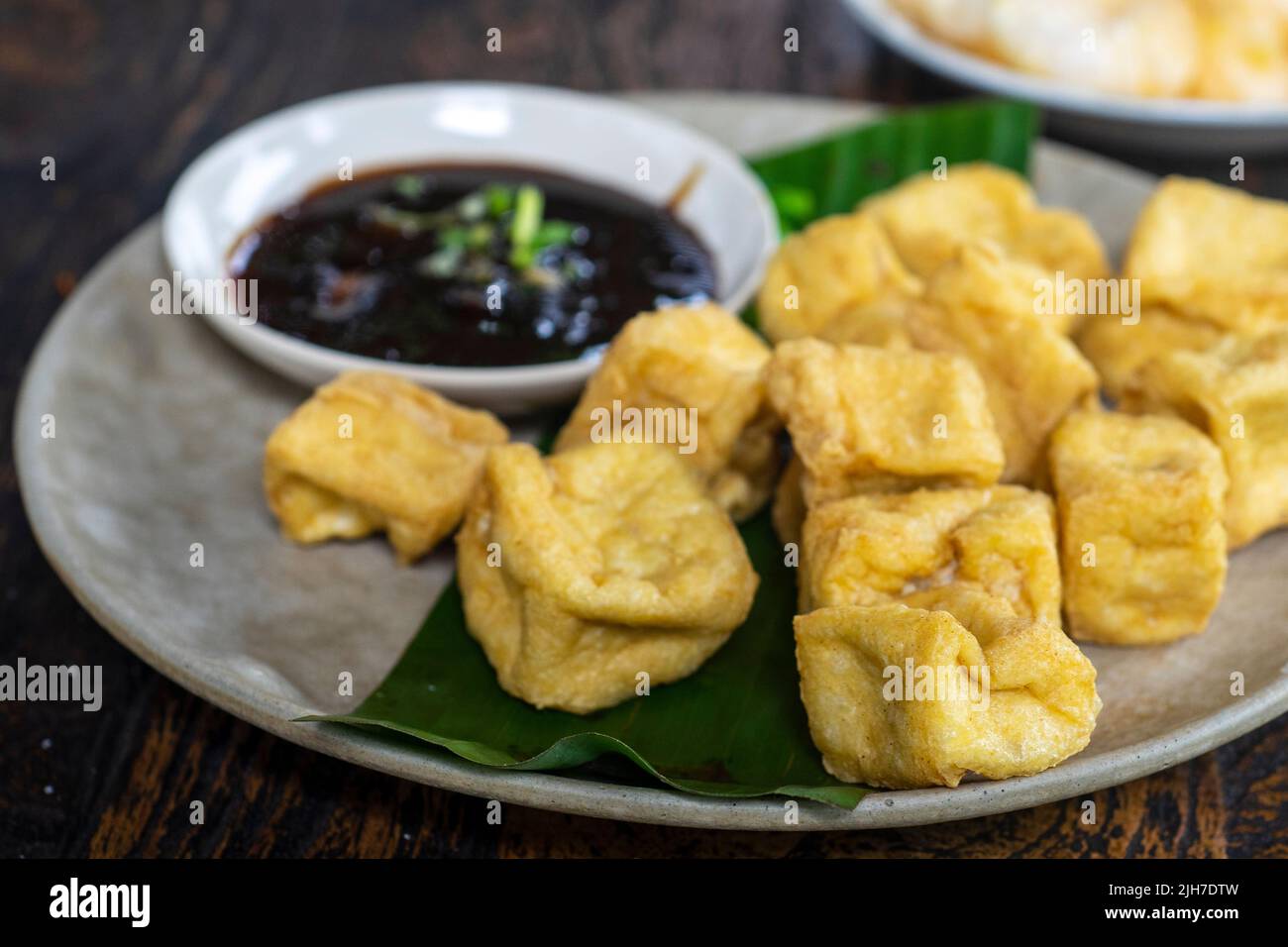 Tahu Goreng is popular street food of deep fried bean curd from