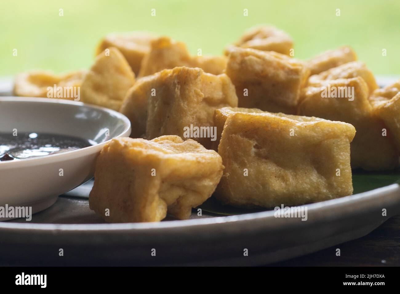 Tahu Goreng is popular street food of deep fried bean curd from