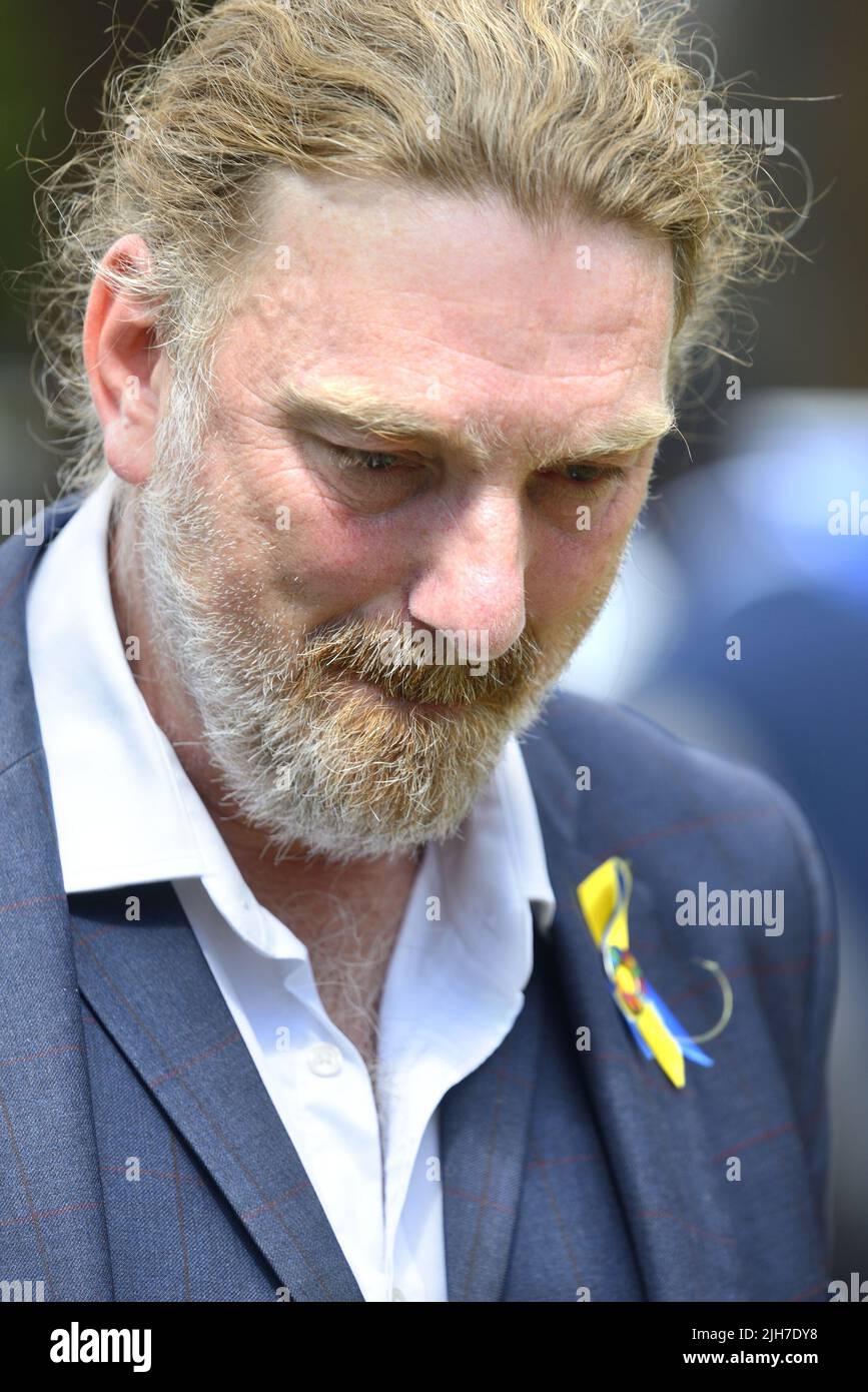 Chris Law MP (SNP: Dundee West) in Westminster, 7th July 2022 Stock Photo