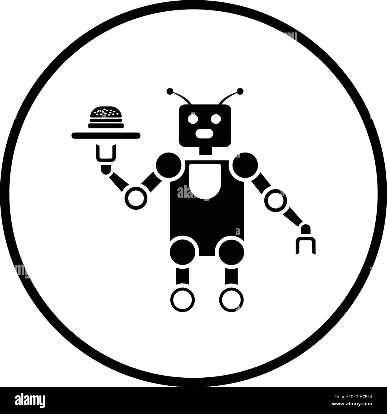 Automation, fast, food, robot icon - Vector EPS file. Perfect use for print media, web, stock images, commercial use or any kind of design project. Stock Vector