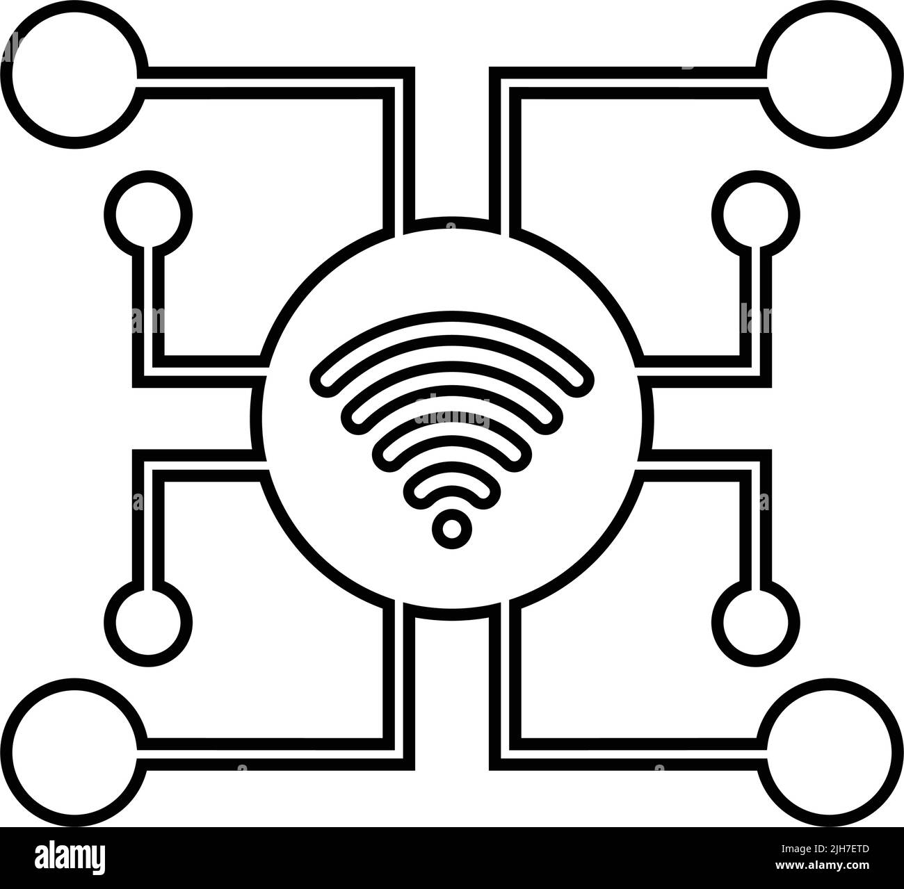 Connections, network, wifi icon - Use for commercial purposes, print ...