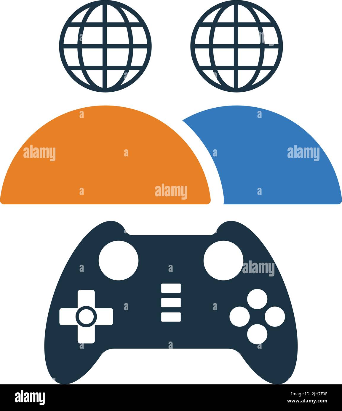 Controller, gaming, online, players icon Simple editable vector EPS