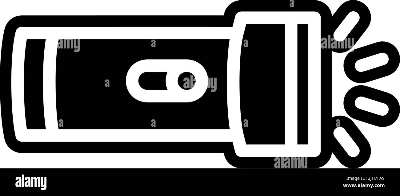 Camping flashlight icon Stock Vector