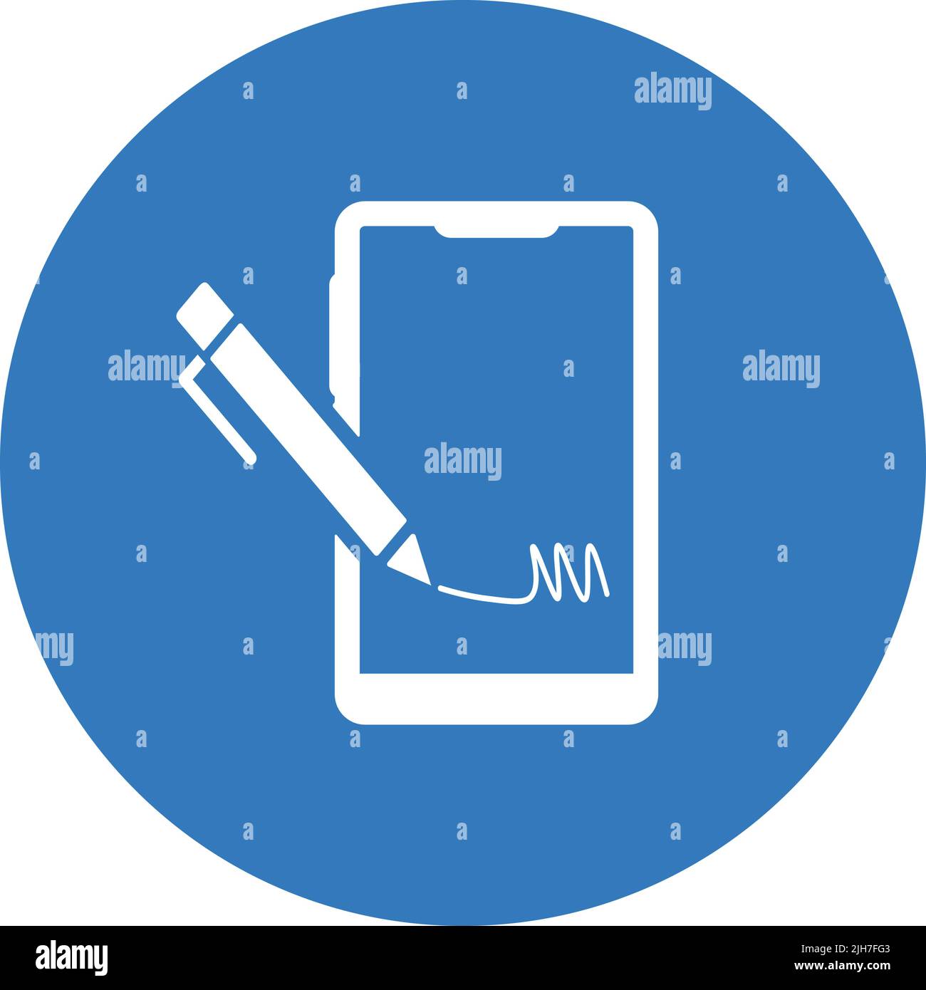 Digital, mobile, pen, signature icon Vector EPS file. Perfect use for