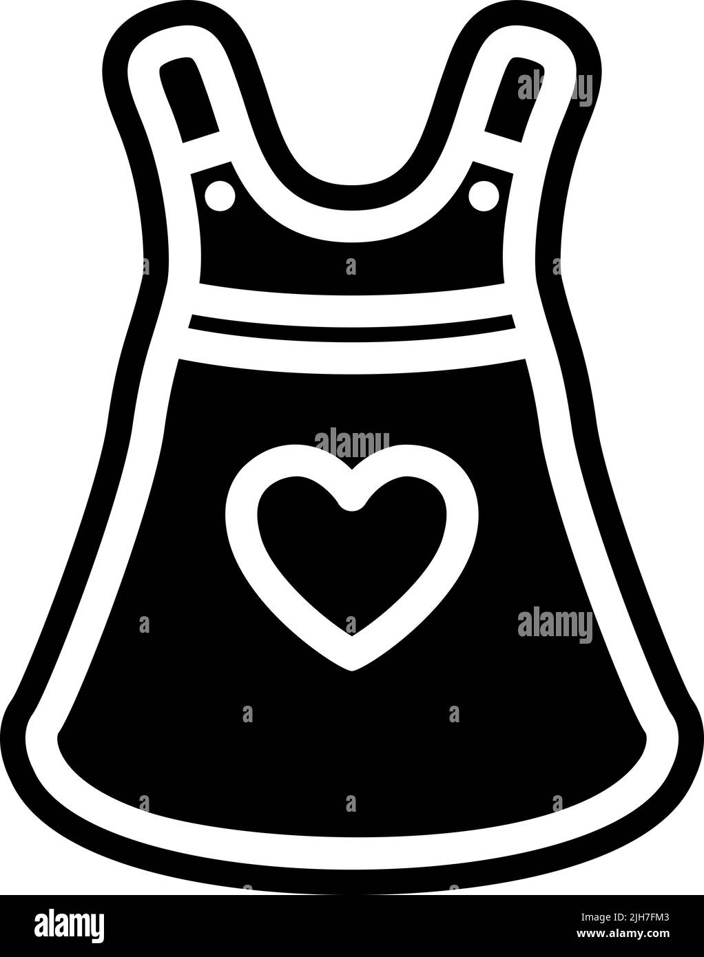 Childhood baby dress icon Stock Vector