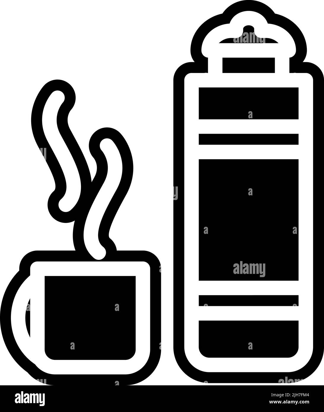 Camping thermos icon Stock Vector