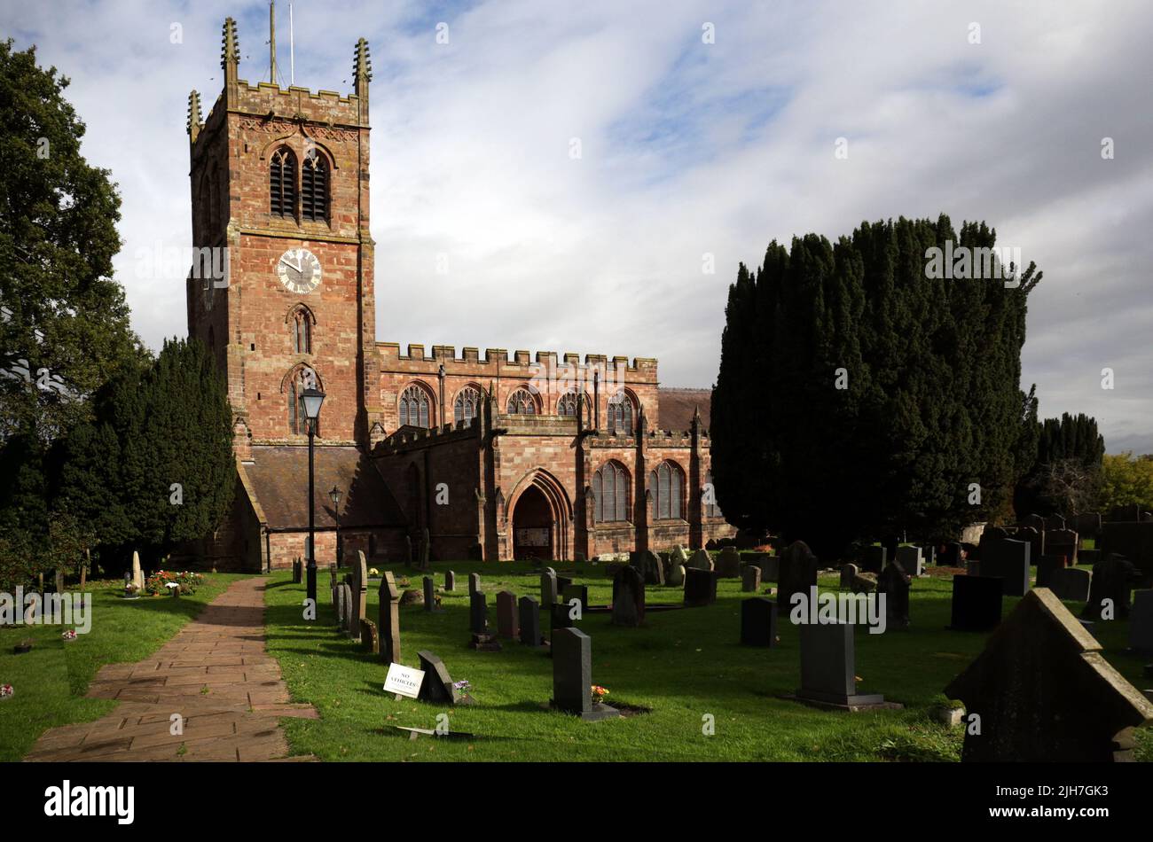 Holy Trinity church Eccleshall Staffordshire Stock Photo