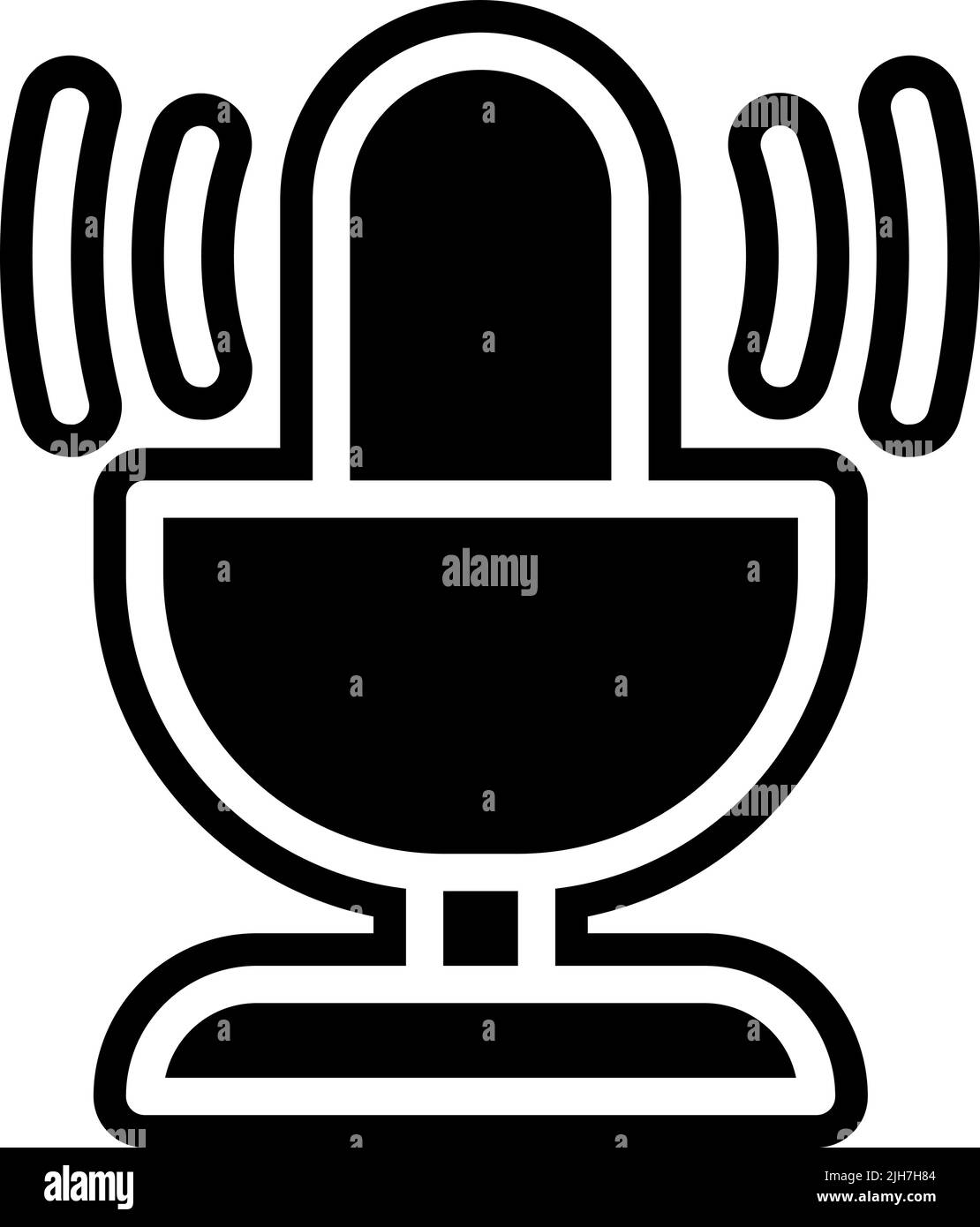 Microphone radio illustration Black and White Stock Photos & Images - Alamy