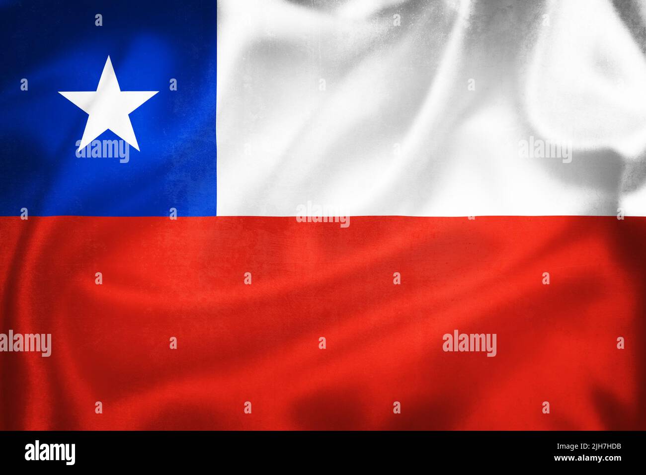 Grunge 3D illustration of Chile flag, concept of Chile Stock Photo
