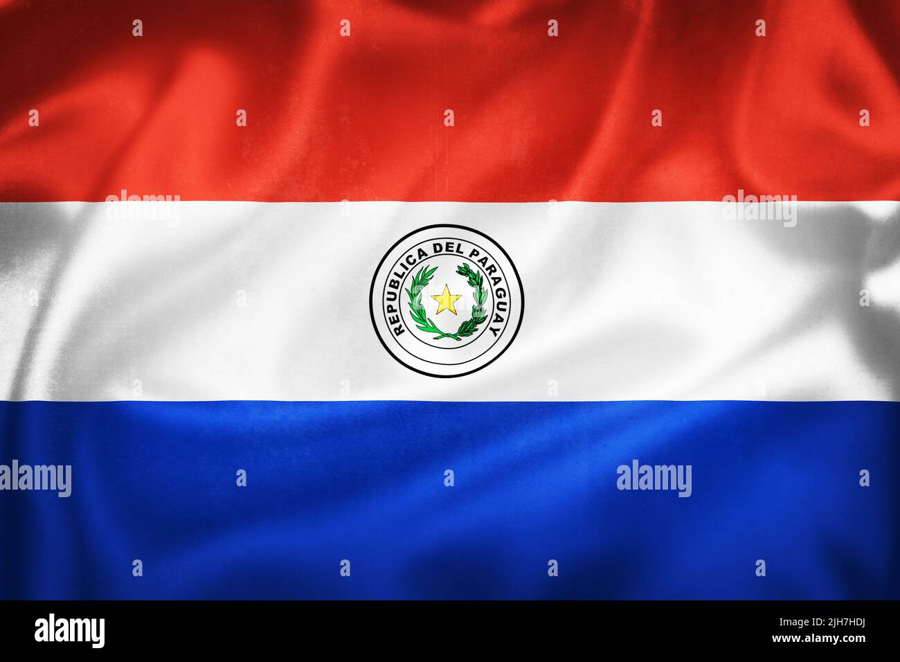 Grunge 3D illustration of Paraguay flag, concept of Paraguay Stock Photo