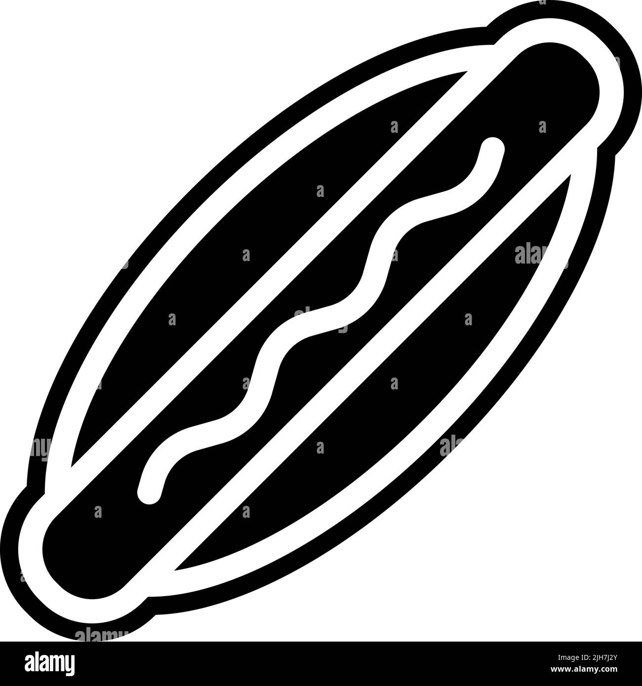 Food hot dog icon Stock Vector