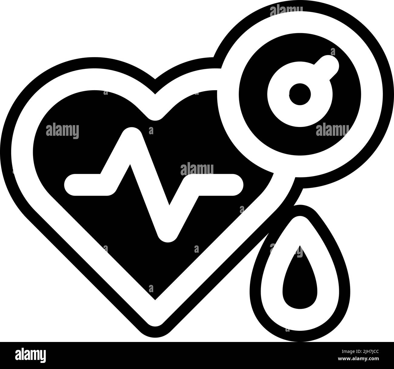 Health hypertension icon Stock Vector