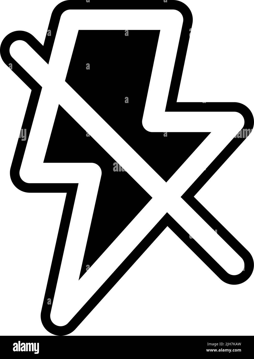 Multimedia editor flash off icon Stock Vector