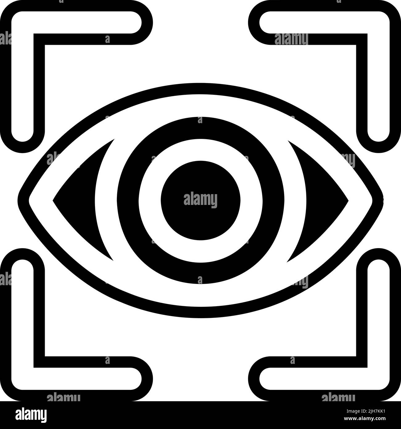 Neuromarketing eye icon Stock Vector