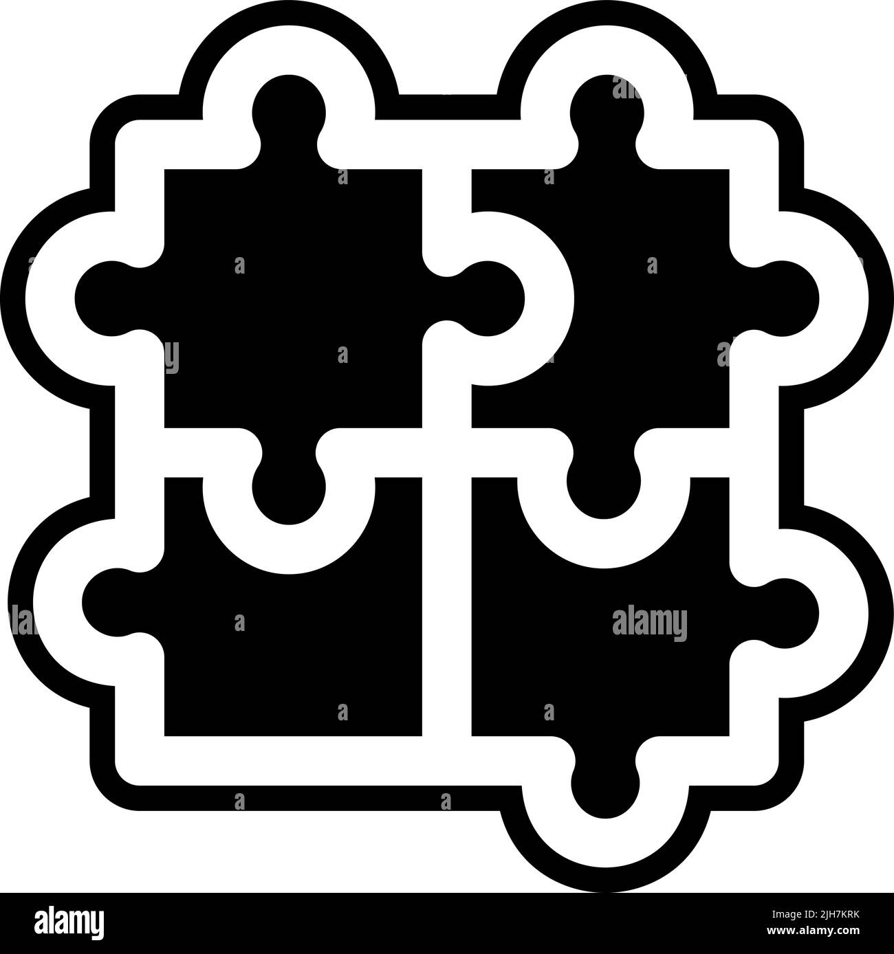Neuromarketing puzzle icon Stock Vector