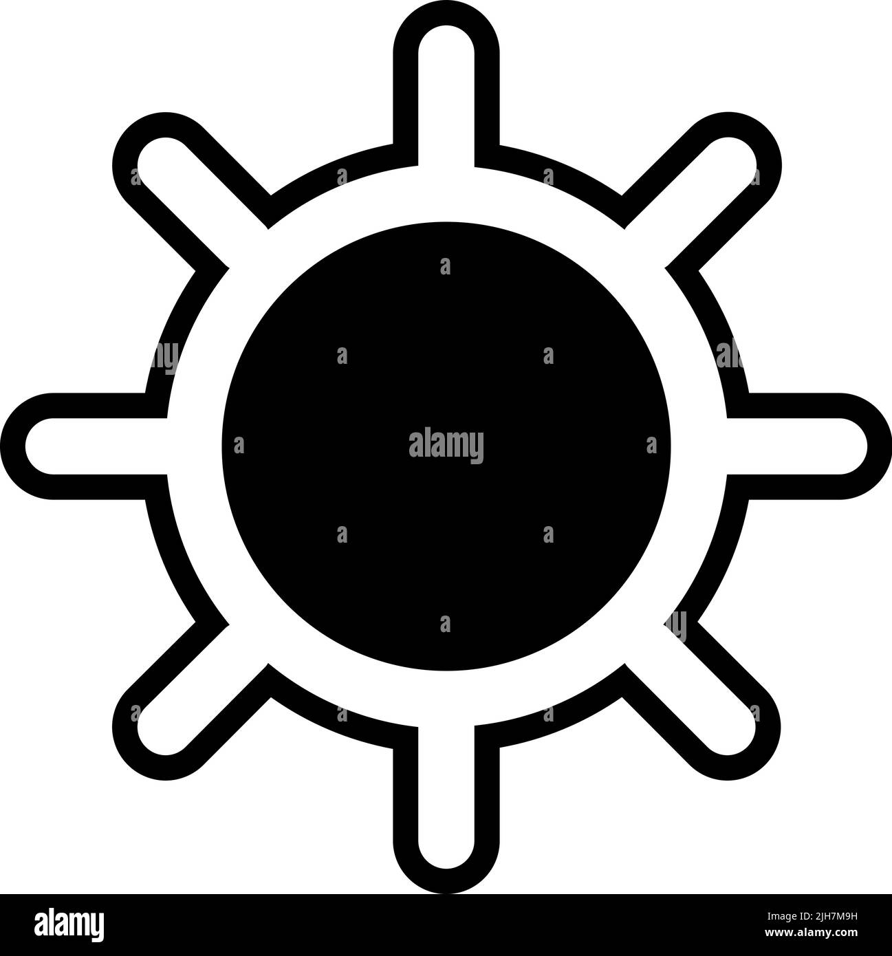Multimedia editor brightness icon Stock Vector